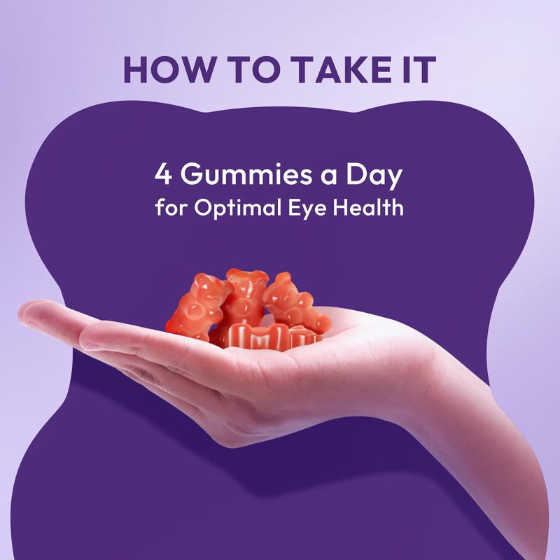 【Eye Care Essential】Lotfly Lutein Ester Gummies | Blueberry Flavor, Individually Packed | Lutein & Zeaxanthin for Clear Vision & Eye Health – 50 Gummies