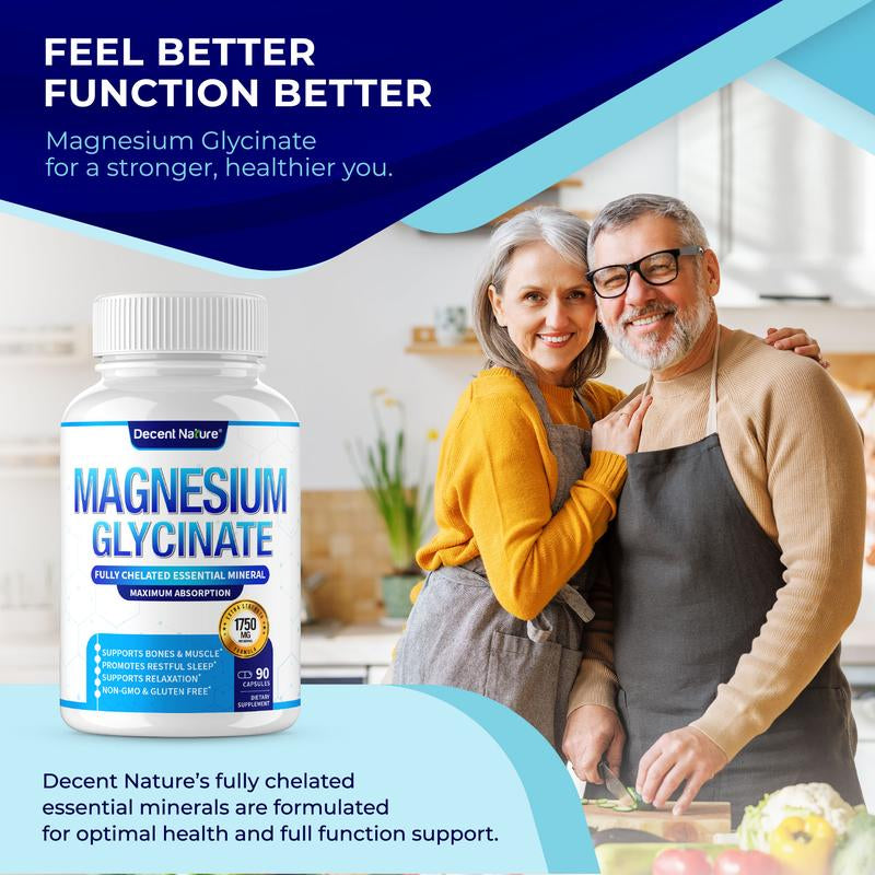 Magnesium Glycinate 500Mg Magnesium Supplement 90 Capsules