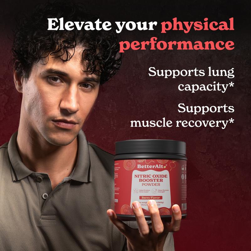 Betteralt Nitric Oxide Booster | L-Citrulline Dl-Malate & L-Arginine | Improves Stamina, Recovery | 1-Month Pack Dietary Supplement