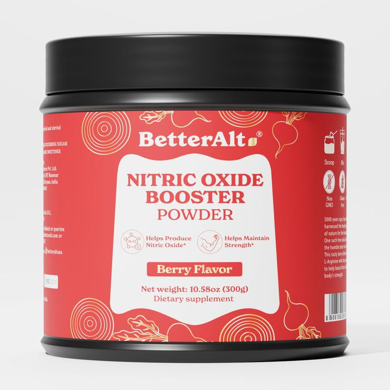 Betteralt Nitric Oxide Booster | L-Citrulline Dl-Malate & L-Arginine | Improves Stamina, Recovery | 1-Month Pack Dietary Supplement
