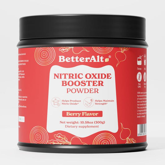Betteralt Nitric Oxide Booster | L-Citrulline Dl-Malate & L-Arginine | Improves Stamina, Recovery | 1-Month Pack Dietary Supplement