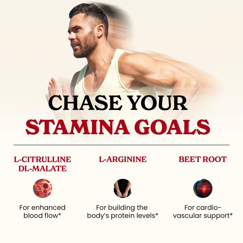 Betteralt Nitric Oxide Booster | L-Citrulline Dl-Malate & L-Arginine | Improves Stamina, Recovery | 1-Month Pack Dietary Supplement
