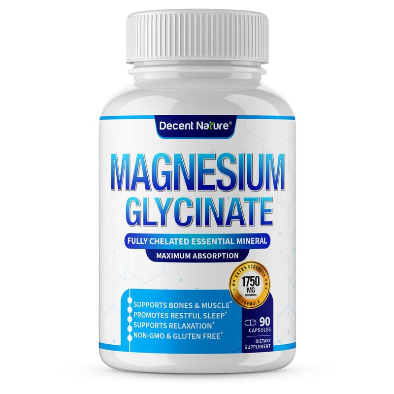 Magnesium Glycinate 500Mg Magnesium Supplement 90 Capsules